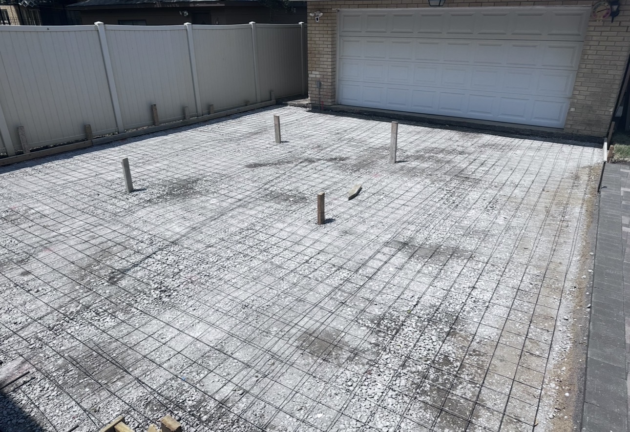 Rebar-Reinforced Driveway Pour