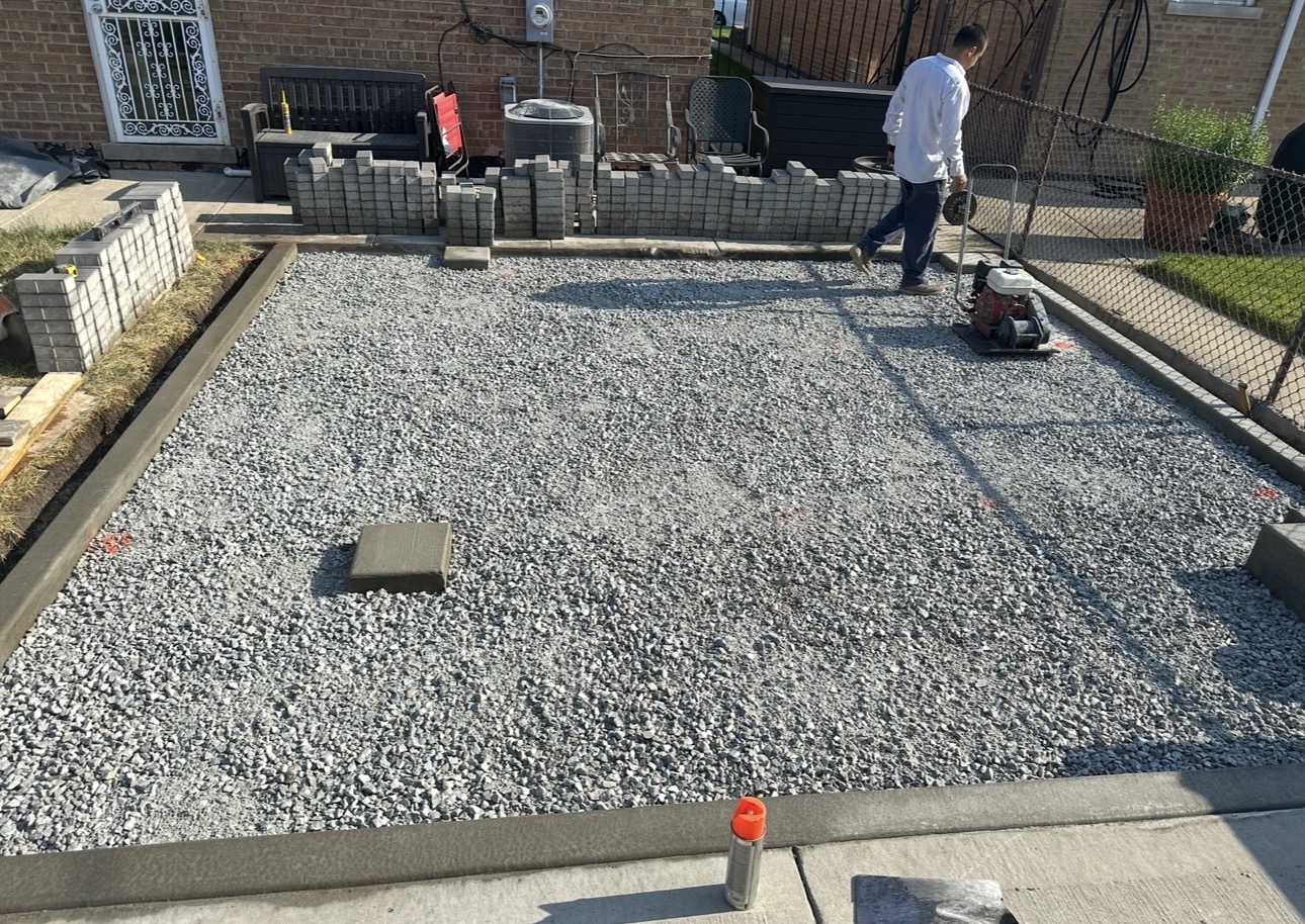 Compacted Patio Base Prep